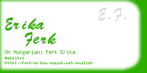 erika ferk business card